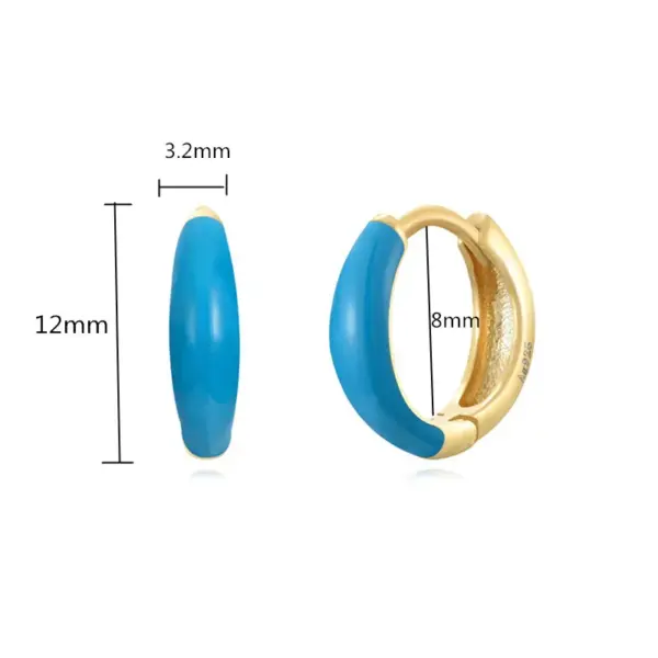 Wholesale Copper U Shape Water Droplets Rhombus PVD Coated Zircon 18K Real Gold Plated IG Style Simple Style Epoxy Inlay Earrings