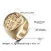oly-0ee31866acff3c683e603ec1406fb039 Wholesale Gold Titanium Steel Ring Men's Tree Of Life Ring Design Geometric Accessories