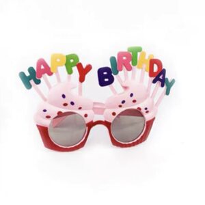 Pink red bottom birthday glasses / Free size
