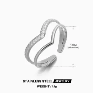 Steel V-Shaped Ring / No. 7