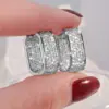 Wholesale Copper Zircon U Shape Shiny Hoop Earrings For Women'S