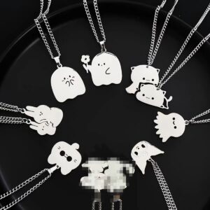 oly-0f3a28c76a451f7b669b0673948a7337 Wholesale Rabbit Couple Necklace ins No Falling Creative Kitten Puppy Pendant for Girlfriends Valentine's Day Gift