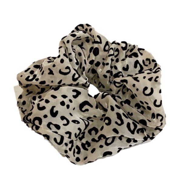 oly-0f3e5fba015ec64f1be62b72ffa6b96a Wholesale Fashion Mesh Flocking Leopard Large Intestine Hair Ring Hair Accessories Leopard Point Horontail Ball Head Tie Hair Rope