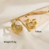 Wholesale 1 Pair Simple Style Classic Style C Shape Plating Stainless Steel 14k Gold Plated Ear Studs