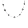 Wholesale Fashionable Luxury Grey Moonstone Necklace For Women Unique Design Silver Fragments Elegant High-End Clavicle Chain Accessory