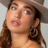 Wholesale Ion Plating (IP) 18K Gold Plated Circle 304 Stainless Steel Simple Style Commute Waterproof Non Tarnish Earrings