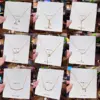 Wholesale Sweet Heart Shape Butterfly Bow Knot Titanium Steel Inlay Artificial Pearls Rhinestones Pendant Necklace 1 Piece