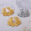 Wholesale PVD Coated Real Gold Plated 18K Gold Petal 304 Stainless Steel Simple Style Waterproof Non Tarnish Ear Studs