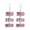 Wholesale Retro Faceted Flag Ear Hook Earrings For Women Featuring Durable Iron Material