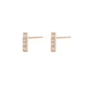 Wholesale Asymmetrical Round Stud Earrings For Women With 925 Sterling Silver Posts, Copper Base, Zircon Inlay, Gold Plating