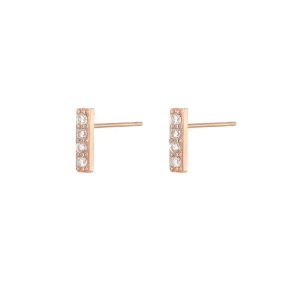 Wholesale Asymmetrical Round Stud Earrings For Women With 925 Sterling Silver Posts, Copper Base, Zircon Inlay, Gold Plating
