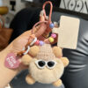 oly-0f854b4db498b43ac4938ddb91509d77 Wholesale Cute Rex Rabbit Fur Small Coal Ball Bag Pendant Schoolbag Ugly Stuff Doll Hanging Cartoon Doll Car Keychain