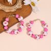 Wholesale Valentine's Day Romantic Love Love Print Wooden Bead Earrings Sweet Personality Beaded Hollow Ear Ring Ear