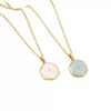 Wholesale Stainless steel electroplated blue jasper cross pendant necklace, titanium steel colorfast jewelry