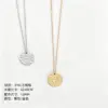 oly-0f97eff5e7f47d0f3a1394c8ea199704 Wholesale Round Necklace For Independence Day, Unisex 14K Real Gold Plated With Hypoallergenic Box Chain