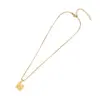 Wholesale Waterproof Non Tarnish Letter Necklace For Women With 18K Real Gold Plated 304 Stainless Steel And PVD Coated Box Chain