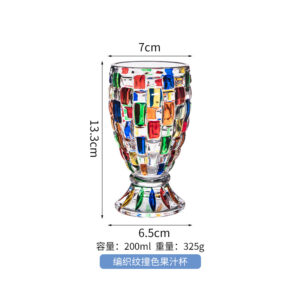 Woven color block juice cup