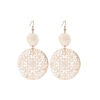 oly-0fbb34d27189f620418299ce21a90419 Wholesale Fashion Earrings Vintage Hollow Disc Frosted Earrings Palace Ethnic Style Carved Earrings
