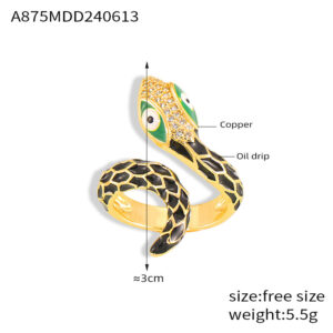 A875-Gold Black Ring / No. 7