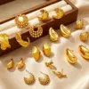 Wholesale Irregular Stud Earrings For Women, Waterproof Non Tarnish 304 Stainless Steel With 0.01µm PVD Coated 18K Real Gold Plating