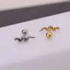 oly-0fdfb0887f3a2f0957a4f4ae7c894d86 Wholesale Ear Cartilage Rings & Studs Moon 316L Stainless Steel Waterproof Non Tarnish Surgical Steel Vacuum Plating
