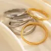 Wholesale Round Solid Color 304 Stainless Steel Modern Style Simple Style Classic Style Titanium Steel Bangle