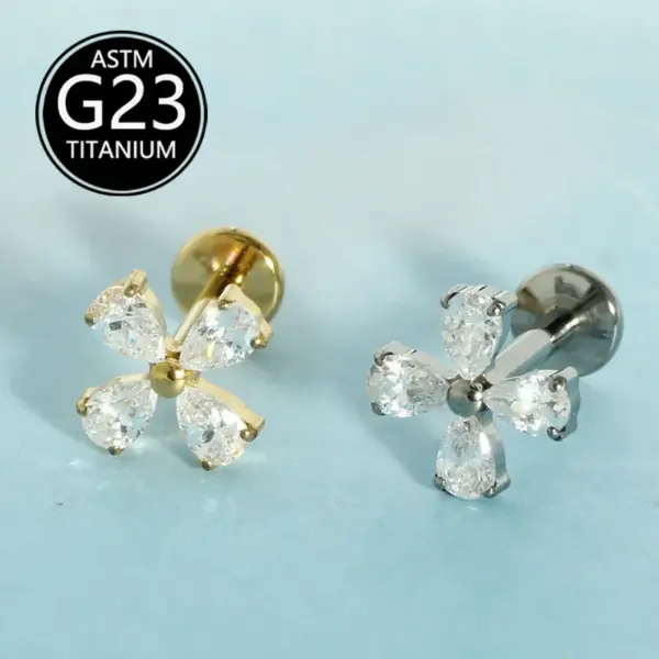 oly-0ff958908a6d663848cf450421f5f1ab Wholesale G23 Titanium Alloy Piercing Jewelry Flower Inlaid Zircon Lip Stud Lip Ring Nose Stud Helix Stud Ear Cartilage Stud In Stock