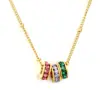 Wholesale Geometric Necklace For Women With Rhinestone Pendant, Electroplated 304 Stainless Steel Design