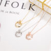 oly-1031798e131d592ac9c14f3b4d0c65c4 Wholesale Diamond-Encrusted Double-Ring Möbius Ring Couple Necklace, a Pair of Men's and Women's Light Luxury Niche High-End Valentine's Day Gift