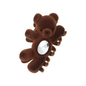11cm flocking bear gripper Brown-1