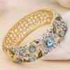 oly-10816829bb9d48678494ac40dd85c940 Wholesale Supply Beijing cloisonne bracelet hollow enamel gold-plated jewelry vintage jewelry ethnic jewelry
