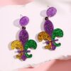 Wholesale Carnival Earrings Earrings Earrings Bohemian Style Drop-Shaped Simple Distinctive Acrylic Tassel Earrings for Women