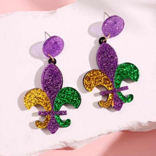 Wholesale Carnival Earrings Earrings Earrings Bohemian Style Drop-Shaped Simple Distinctive Acrylic Tassel Earrings for Women