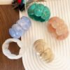 Wholesale Simi-dyed Oval Acrylic Elastic Bracelet Retro Exaggerated Bracelet Commuter Design All-match
