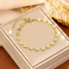 Wholesale Three-dimensional Flowers Bracelet For Women, 304 Stainless Steel With 18K Real Gold PVD Coated Plating, 0.08µm Minimum Thickness