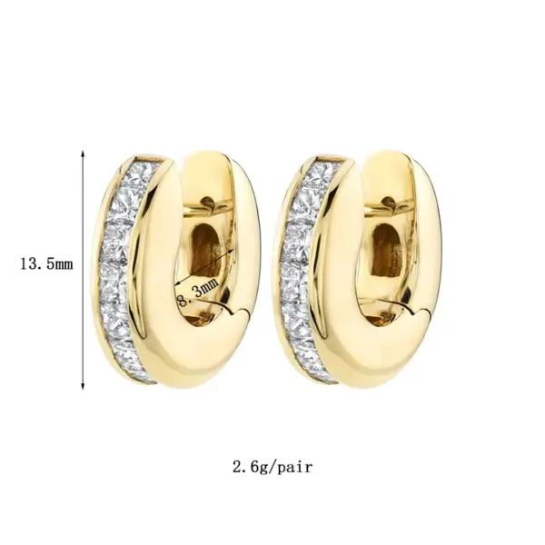 Wholesale 1 Pair Luxurious Classic Style Pentagram Circle Plating Inlay Copper Zircon 18k Gold Plated Earrings