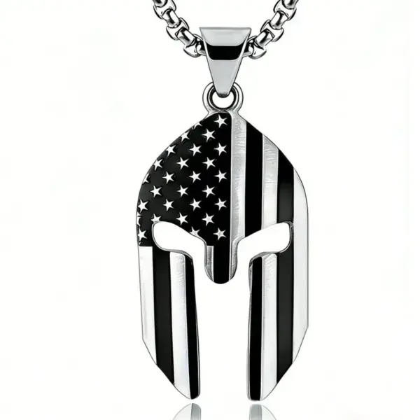 Wholesale American Flag Pendant Necklace For Women With 304 Stainless Steel Box Chain, Waterproof Non Tarnish