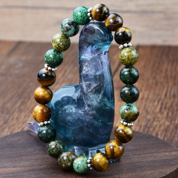 Wholesale retro niche design  turquoise bracelet for men and women ethnic style tiger eye stone bracelet