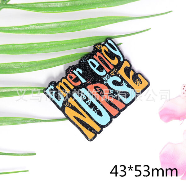 Wholesale powder cartoon medical love bag accessories acrylic pin cute DIY patch accessories