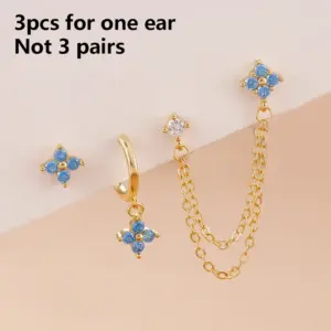 Y26681-gold Blue-3 Piece Set