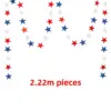 Wholesale 71st National Day Celebration Decoration American Party Supplies Red Blue White Star Bunting Hanging Decoration Customizable Holiday Decorations