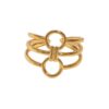 Wholesale Non-fading titanium steel ring, adjustable geometric pattern stainless steel ring