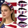 Wholesale American Flag Hair Band For Women In Cloth Material, Perfect For Independence Day And Spring Season