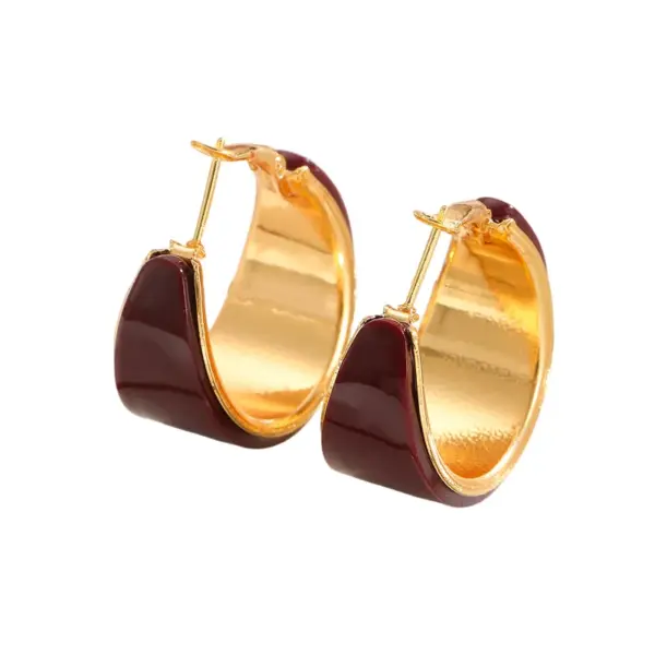Wholesale Wide C-shaped Hoop Earrings For Women Jewelry Accessories