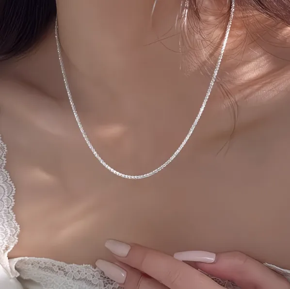 Wholesale Handmade Geometric Necklace For Women With 925 Sterling Silver Twisted Rope Chain