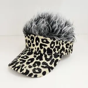 Leopard Print-gray Wig / adjustable