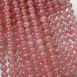 oly-113d33e3ddcccd86545ea0584386f9ad Wholesale jewelry natural strawberry Crystal round beads loose beads diy bracelet jewelry accessories beaded semi-finished products