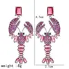 Wholesale 1 Pair Elegant Lobster Plating Inlay Copper Zircon White Gold Plated Drop Earrings