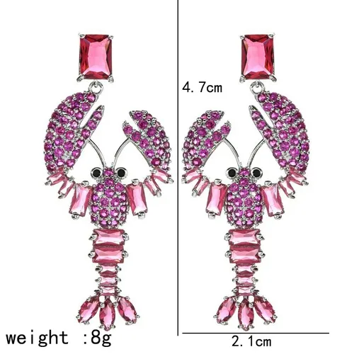 Wholesale 1 Pair Elegant Lobster Plating Inlay Copper Zircon White Gold Plated Drop Earrings