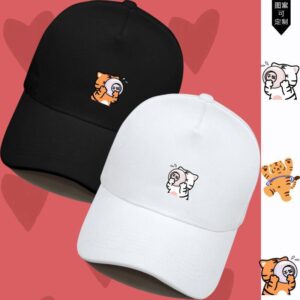 Wholesale Ganfan Cartoon Tiger Men and Women New Valentine's Day Couple Versatile LOGO Peaked Cap Sunshade Baseball Cap
